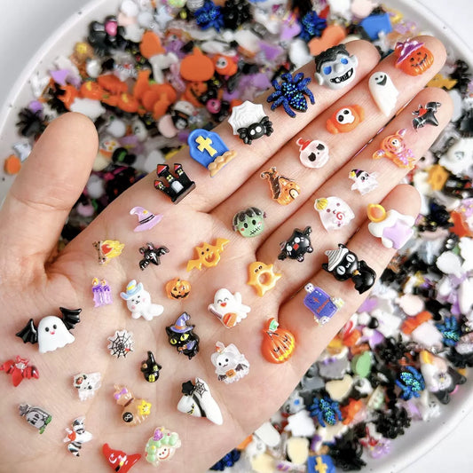 Halloween Flatback Resin Charms Pack (50 PCS / Assorted Random)