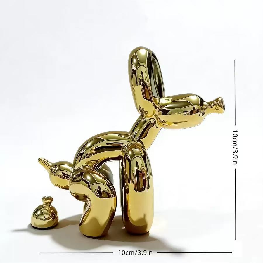 DIY Rhinestone Pooping Balloon Dog Craft Kit Decor Figurine