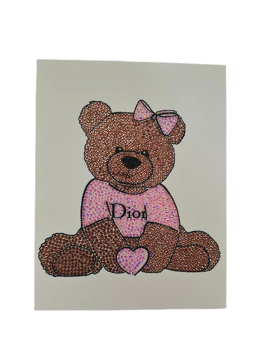 Dior Teddy Bear Rhinestone Canvas Art Kit