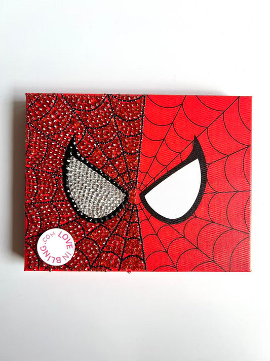 Spidey Eyes & Web Rhinestone Canvas Art Kit-Landscape (Horizontal)