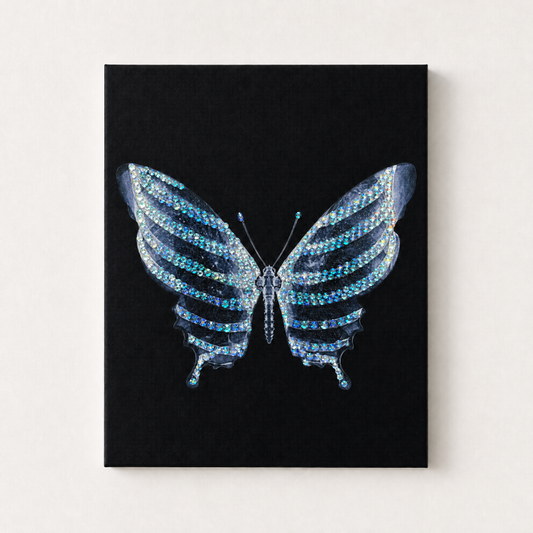 Baddie X-Ray Ribcage Butterfly Rhinestone Canvas Art Kit