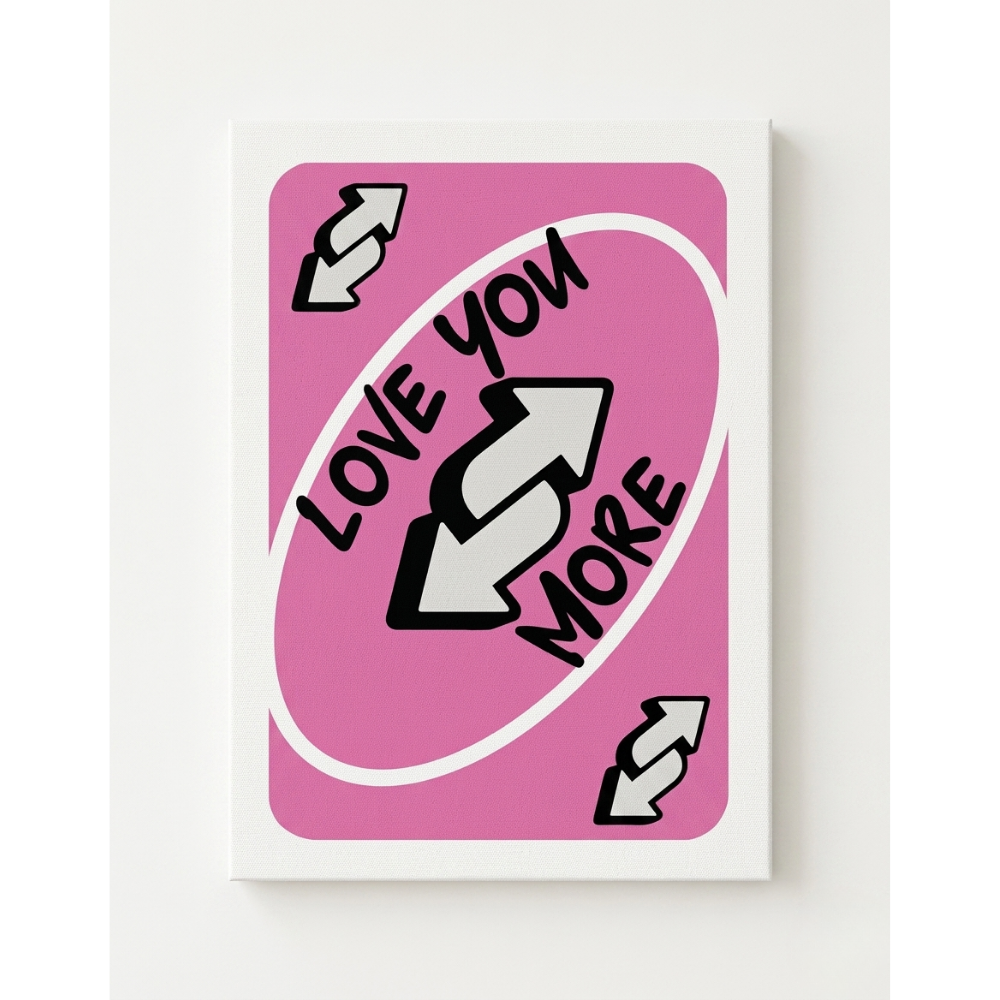 Pink UNO Rhinestone Canvas Art Kit