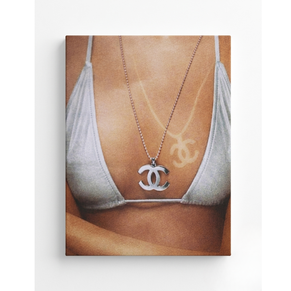 Sliver Bikini Rhinestone Canvas Art Kit