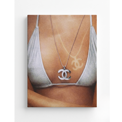 Sliver Bikini Rhinestone Canvas Art Kit