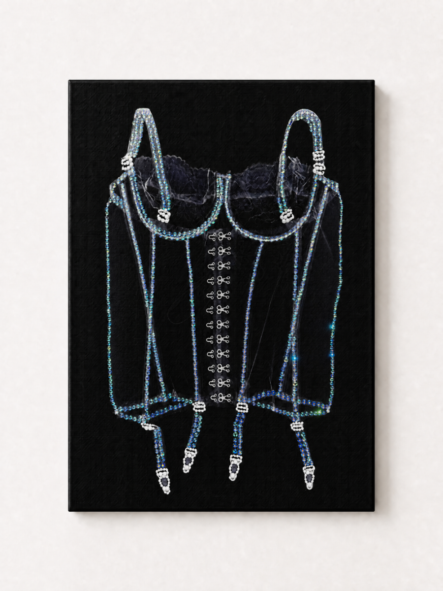 Baddie X-Ray Lingerie Rhinestone Canvas Art Kit