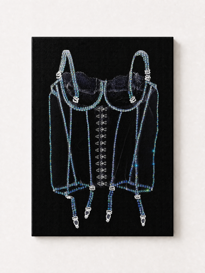 Baddie X-Ray Lingerie Rhinestone Canvas Art Kit