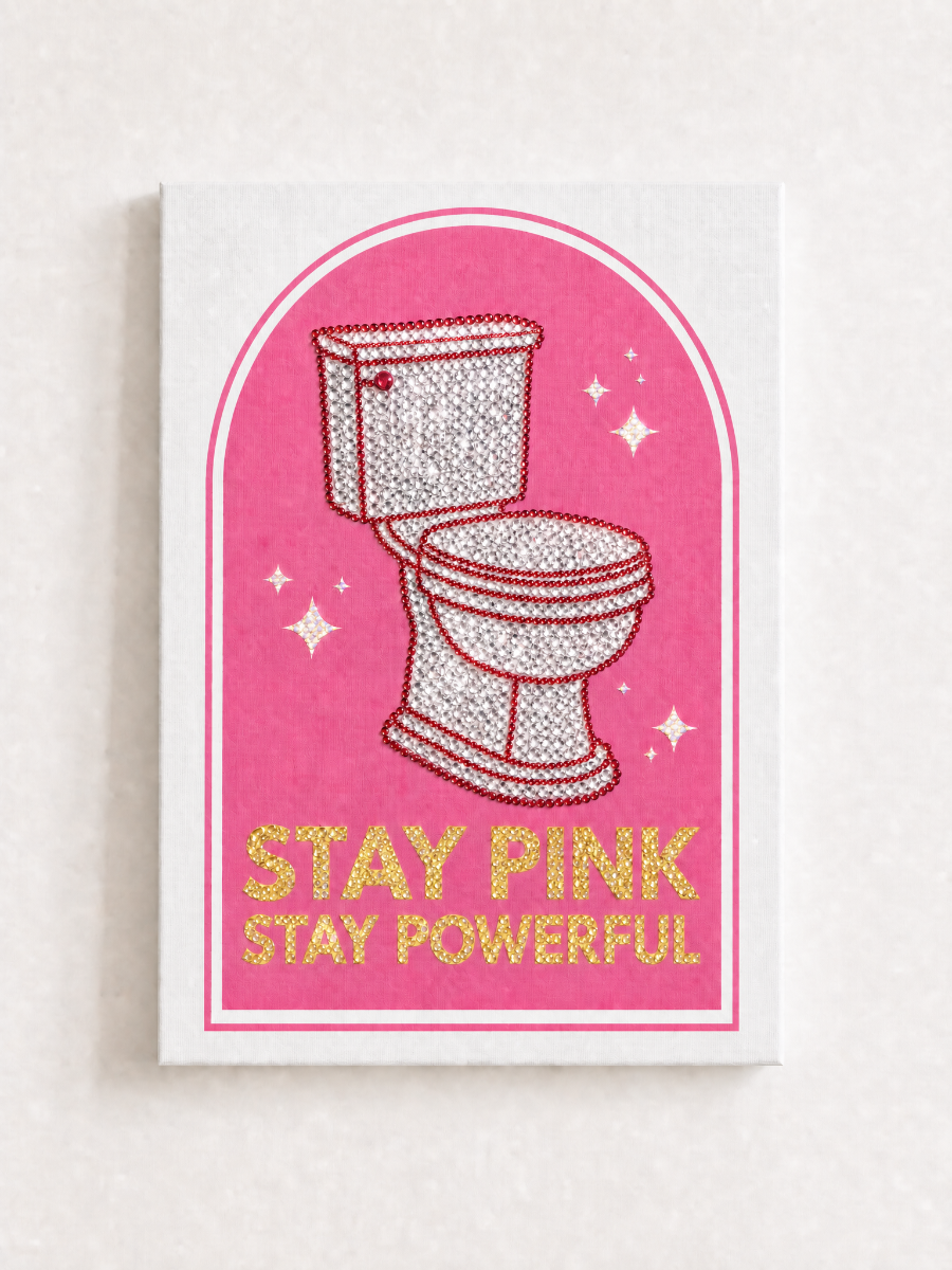 Pink Throne Rhinestone Canvas Art Kit