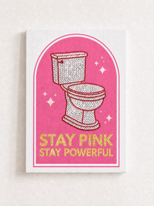 Pink Throne Rhinestone Canvas Art Kit