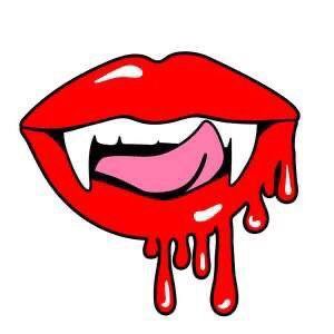 Dripping Vampire Lip Rhinestone Canvas Art Kit