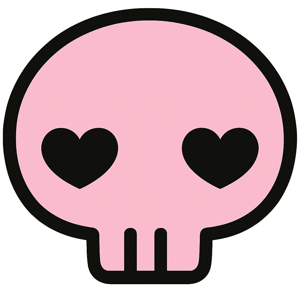 Pink heart skull Rhinestone Canvas Art Kit