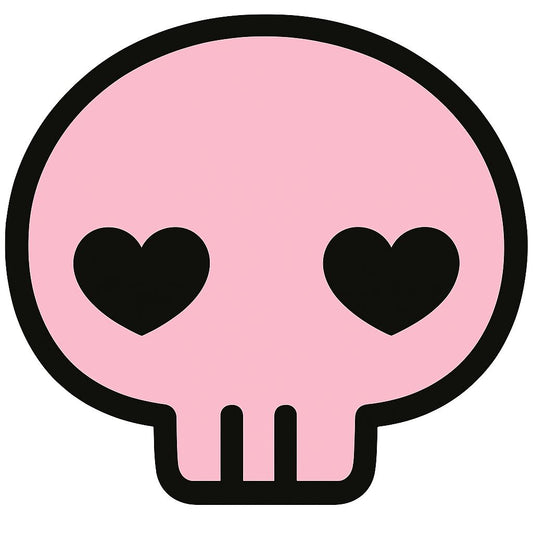 Pink heart skull Rhinestone Canvas Art Kit