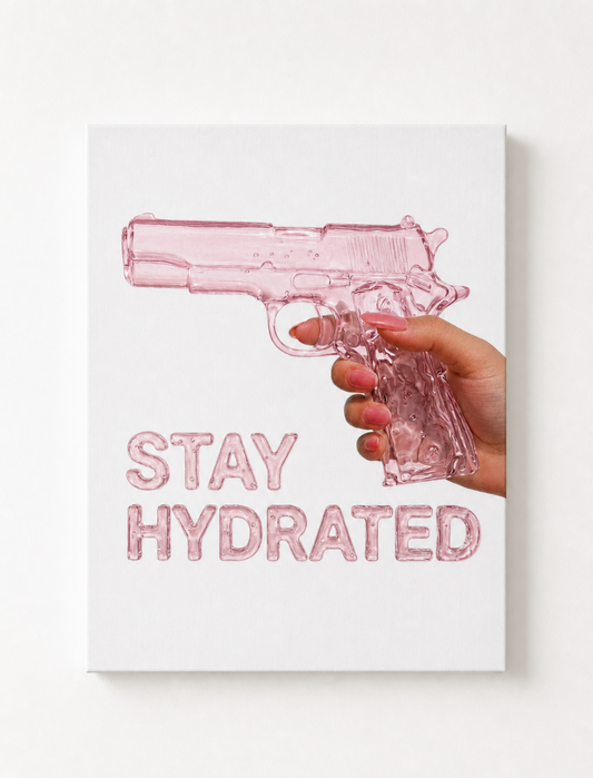 Stay Hydrated Rhinestone Canvas Art Kit