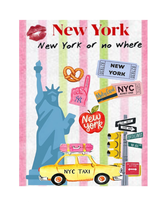 New York or No Where Rhinestone Canvas Art Kit