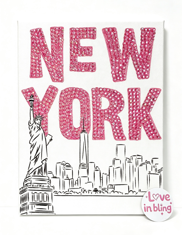 New York Rhinestone Canvas Art Kit