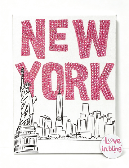 New York Rhinestone Canvas Art Kit