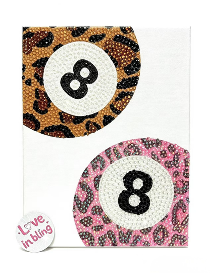 8 Balls Rhinestone Canvas Art Kit