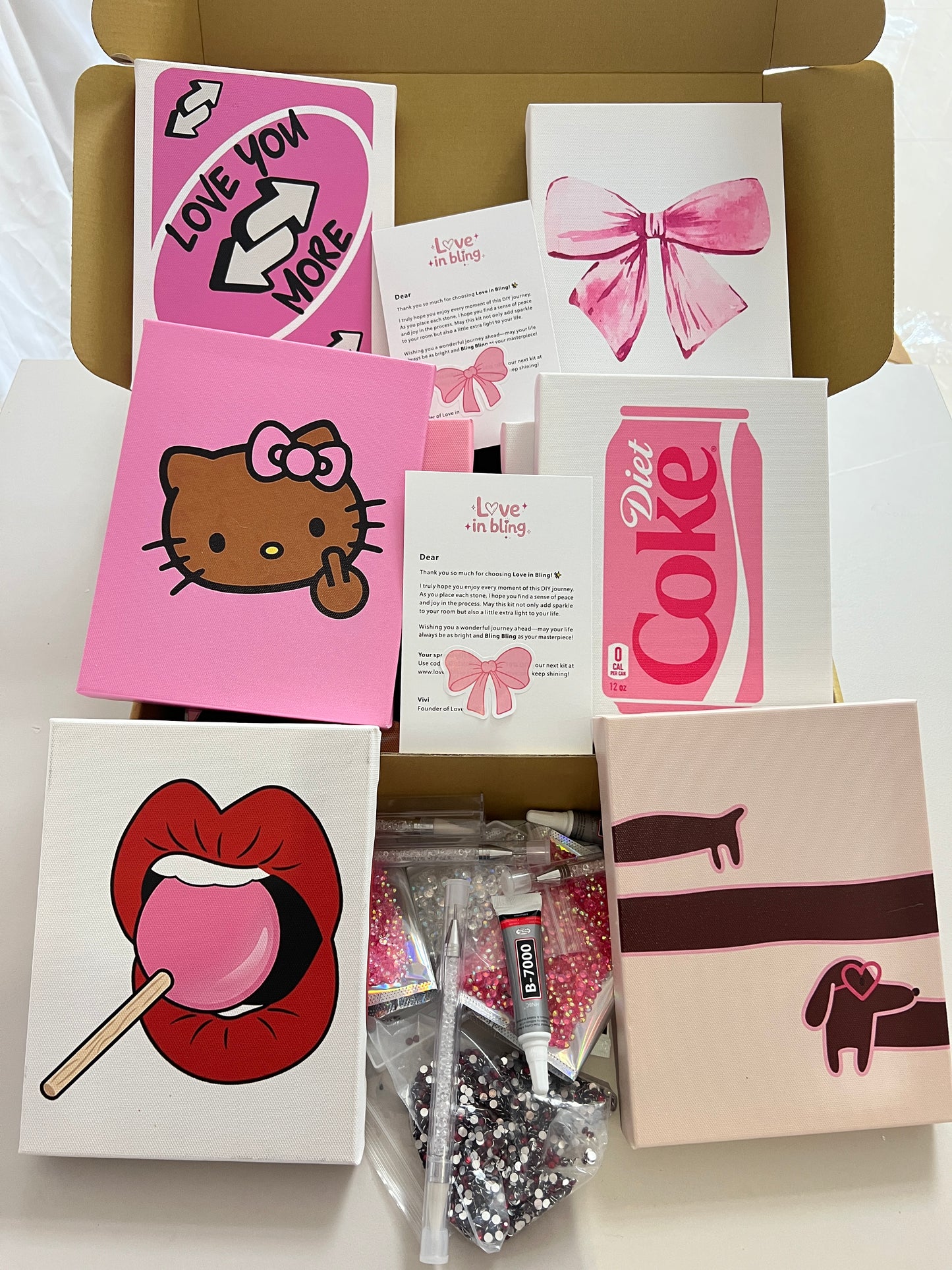 Mini Party Rhinestone Canvas Art Kit