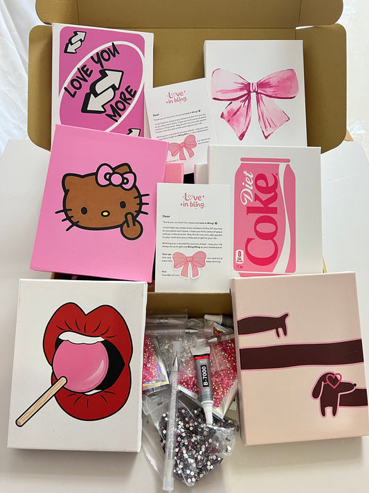 Mini Party Rhinestone Canvas Art Kit