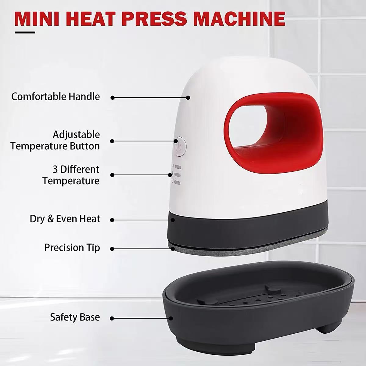 Mini Heat Press Iron DIY Rhinestone Canvas Art kit