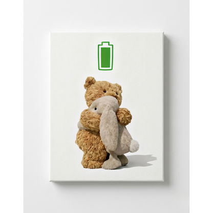 Jellycat Bunny & Bear Cuddle Charger Rhinestone Canvas Art Kit