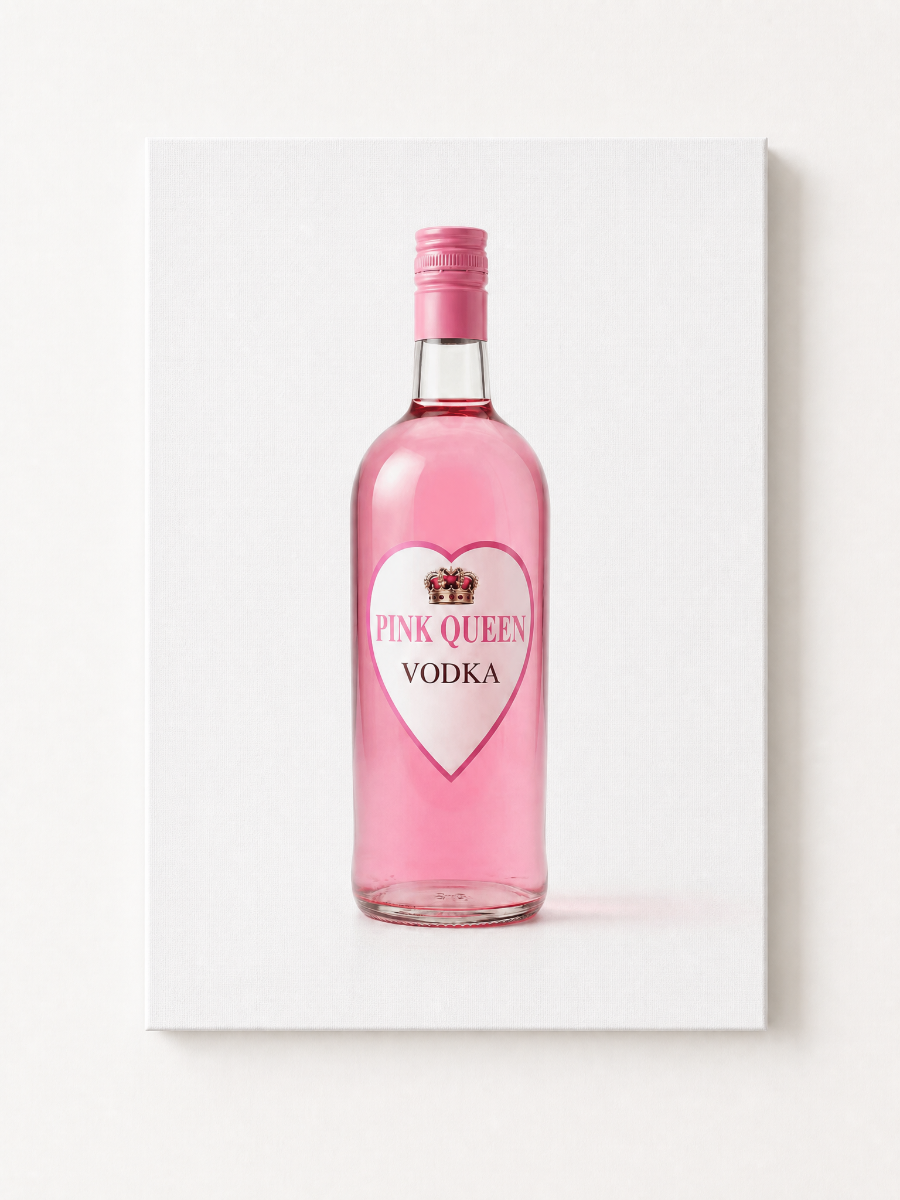 Pink Vodka Rhinestone Canvas Art Kit