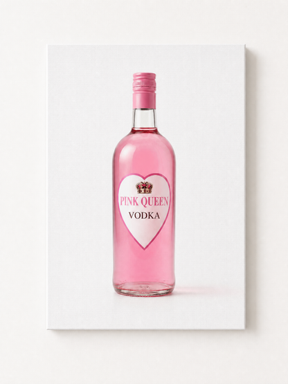 Pink Vodka Rhinestone Canvas Art Kit