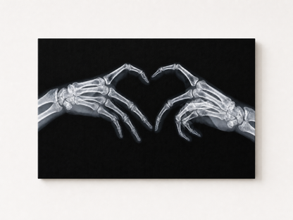 X-Ray Heart Hands Rhinestone Canvas Art Kit