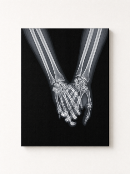 X-Ray Hand-in-Hand Rhinestone Canvas Art Kit (Valentine's Day Edition)