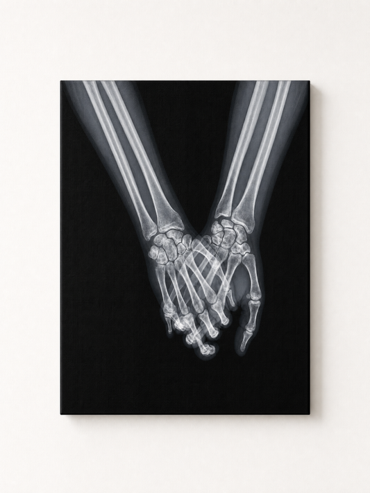 X-Ray Hand-in-Hand Rhinestone Canvas Art Kit (Valentine's Day Edition)