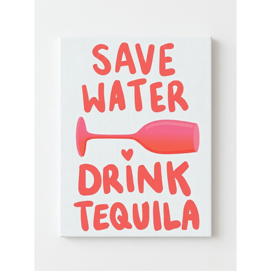 Save Water and Drink Tequila Rhinestone Canvas Art Kit