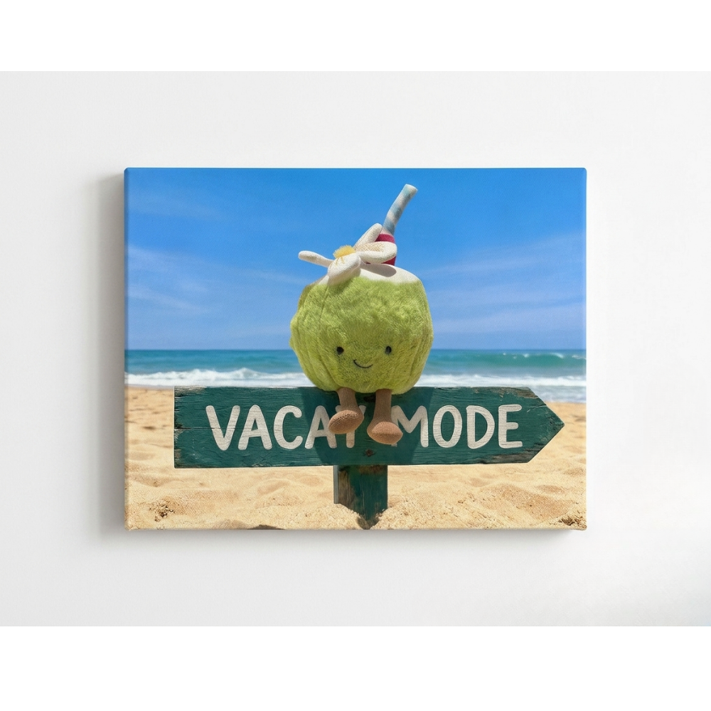 Jellycat Coconut Vacation Rhinestone Canvas Art Kit