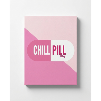 Pink Chill Pill Sign Rhinestone Canvas Art Kit
