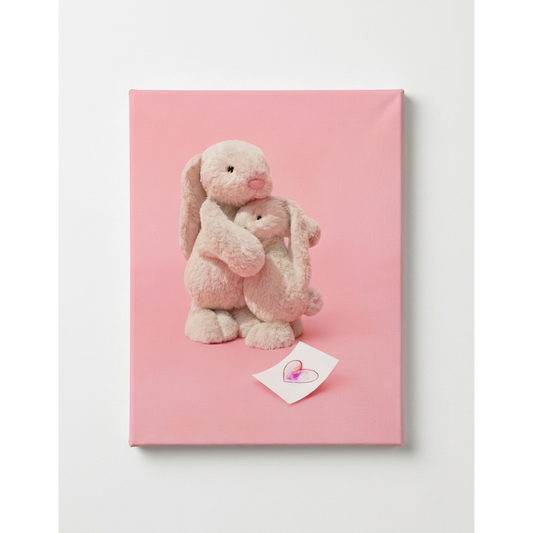 Jellycat Bunny Warmest Hug Rhinestone Canvas Art Kit (Mother's Day Edition)