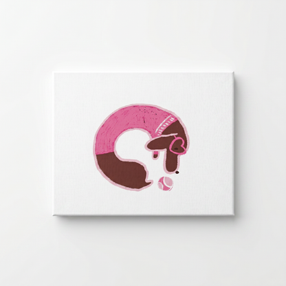 Playful Doxie Rhinestone Canvas Art Kit