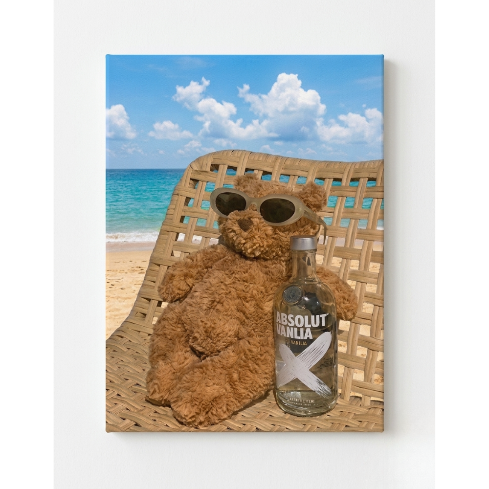 Jellycat Bear Vacation Rhinestone Canvas Art Kit