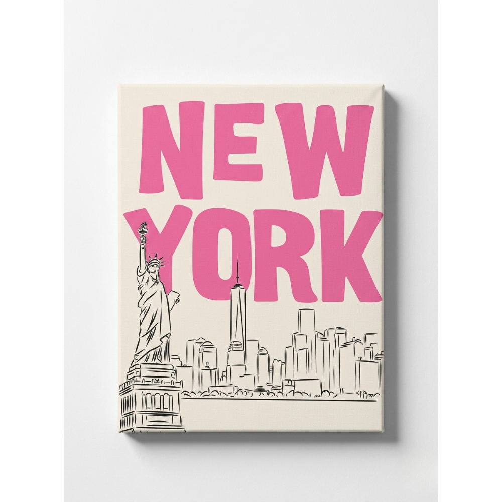 New York Rhinestone Canvas Art Kit