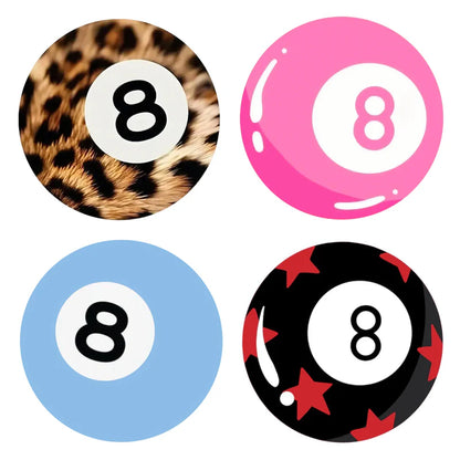 Mini 8 Ball Rhinestone Canvas Art Kit Set （8 ball*4, 6x8"）