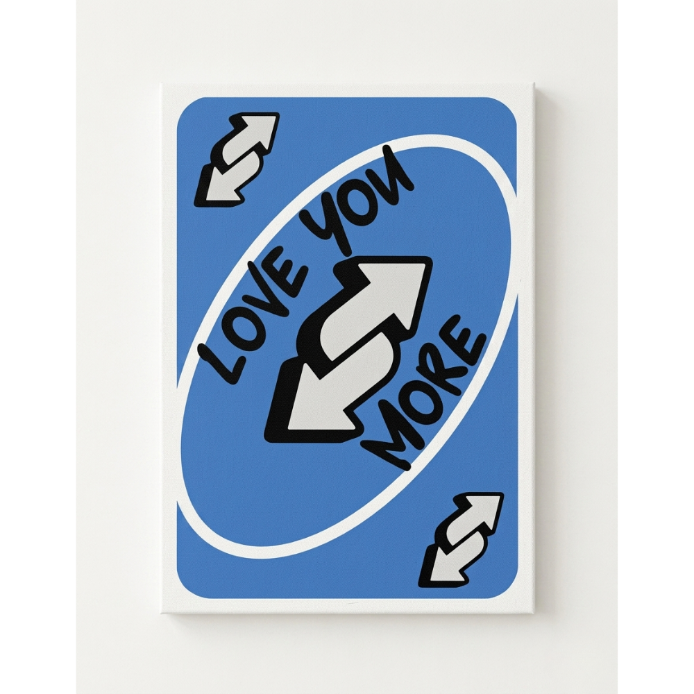 Blue UNO Rhinestone Canvas Art Kit