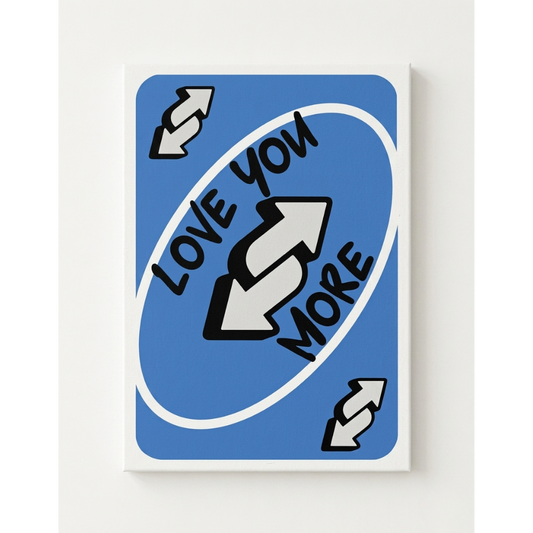Blue UNO Rhinestone Canvas Art Kit