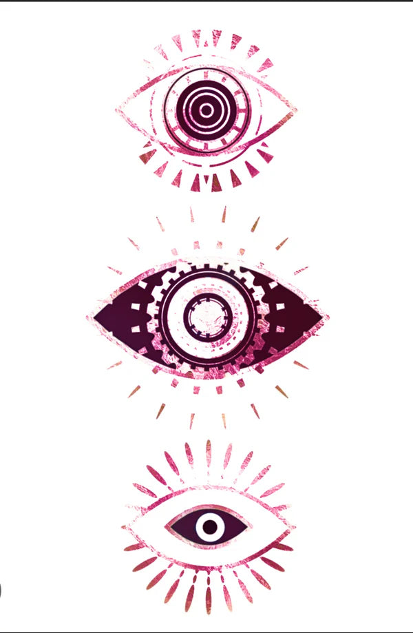 Pink Evil Eyes Rhinestone Canvas Art Kit