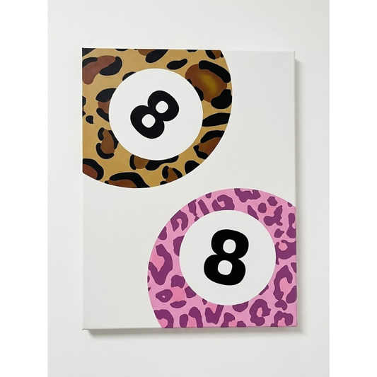 8 Ball Rhinestone Canvas Art Kit