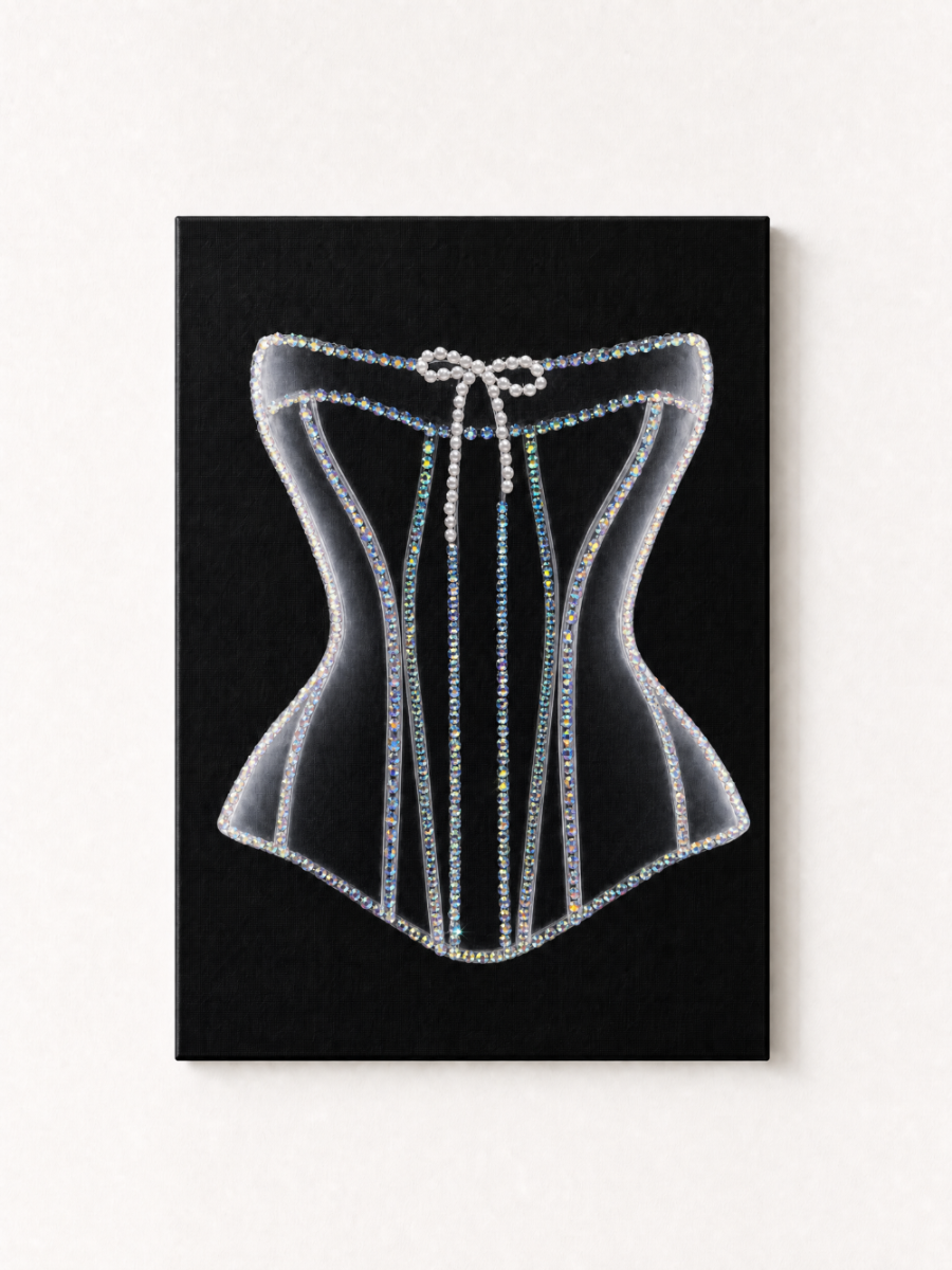 Baddie X-Ray Corset Rhinestone Canvas Art Kit