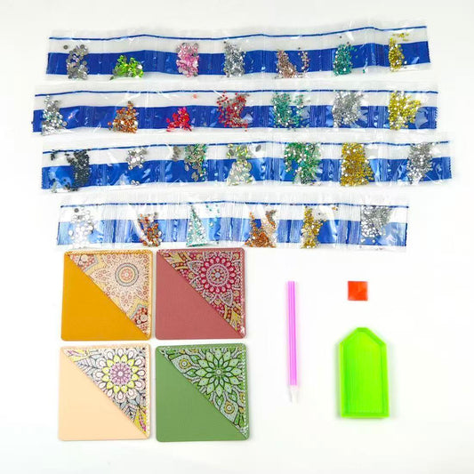 DIY Diamond Painting Corner Bookmark Kit (4pcs)
