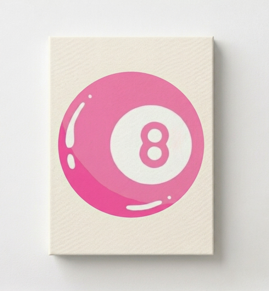 8 Ball Rhinestone Canvas Art Kit