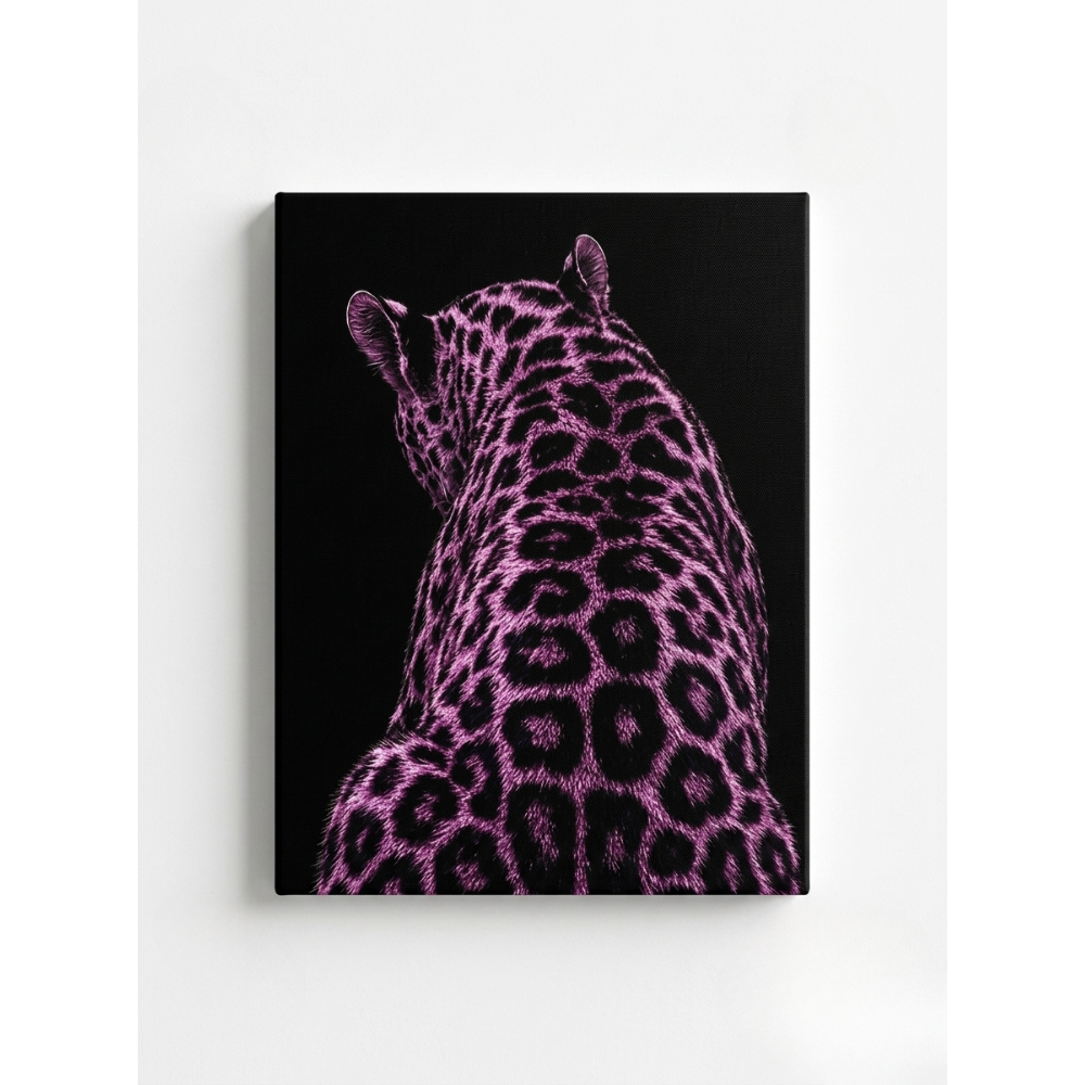Pink Leopard Rhinestone Canvas Art Kit