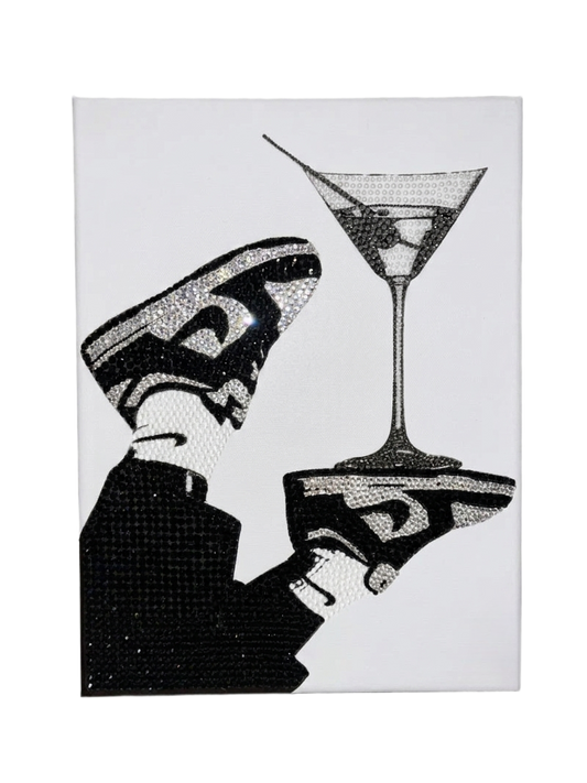 AJ Nike & Martini Rhinestone Canvas Art Kit