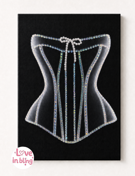 Baddie X-Ray Corset Rhinestone Canvas Art Kit