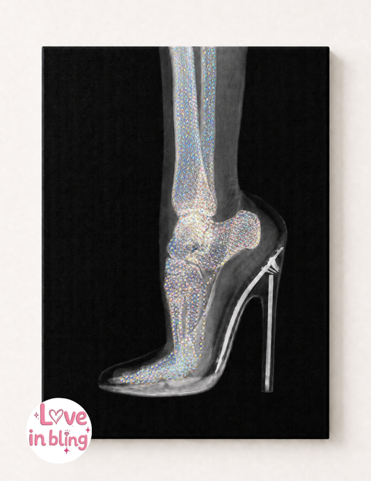 Baddie X-Ray Glam Heel Rhinestone Canvas Art Kit