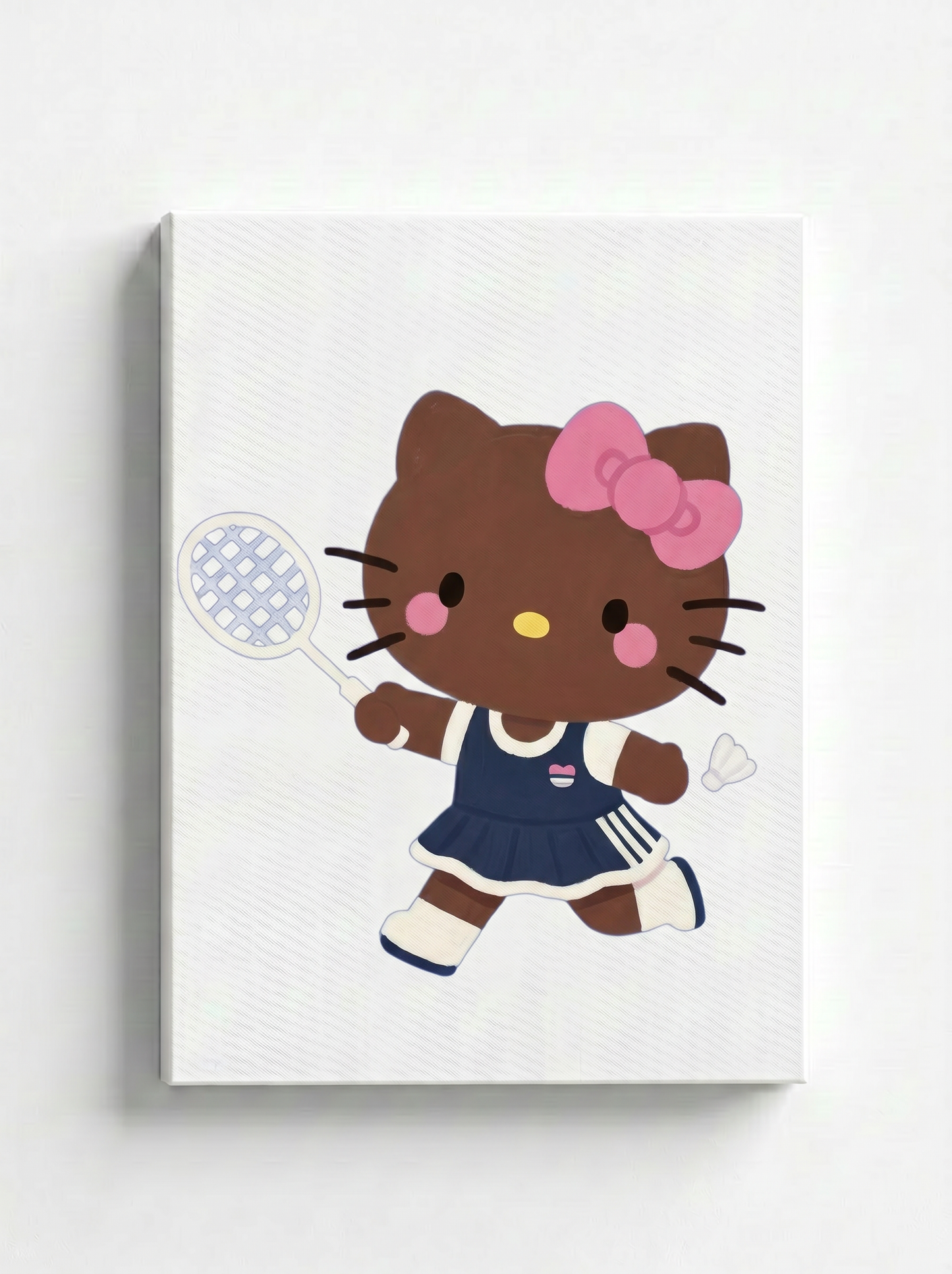 Badminton Tan Kitty Rhinestone Canvas Art Kit