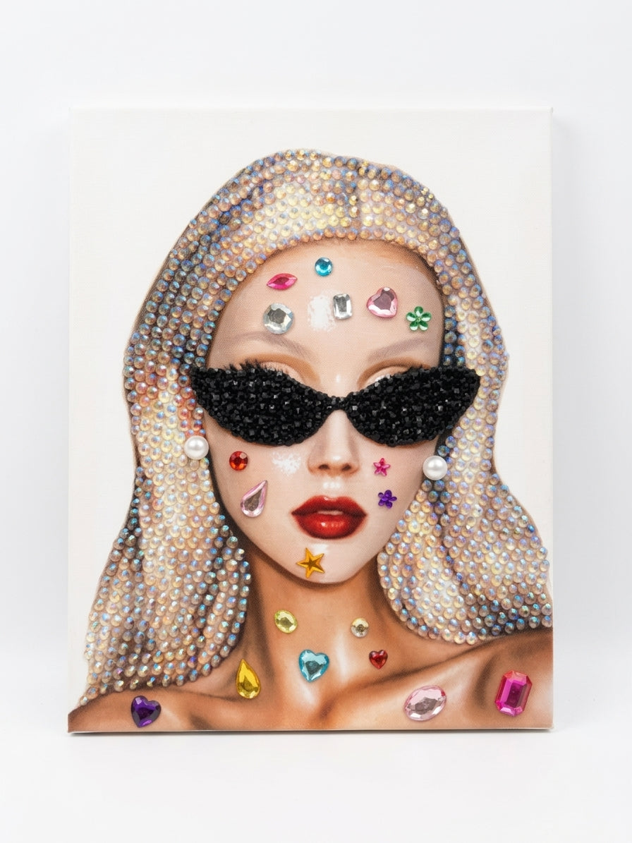 Kit de lienzo de pedrería Barbie